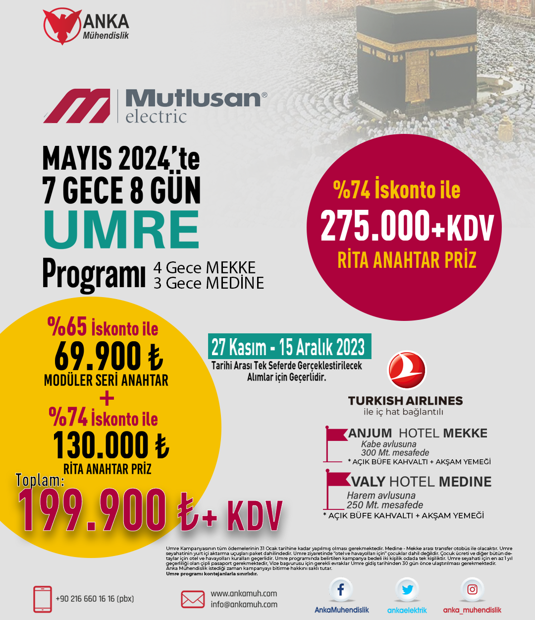 Mutlusan Umre Programı| Anka Mühendislik